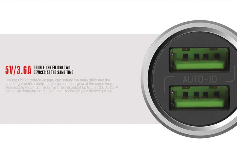 خرید شارژر فندکی خودرو الدینیو مدل LDNIO C302 3.6A Zinc Alloy Material USB Car Charger With 2 USB