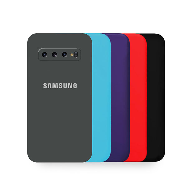 قاب سیلیکونی محافظ لنزدار سامسونگ Silicone Case Samsung Galaxy S10 plus