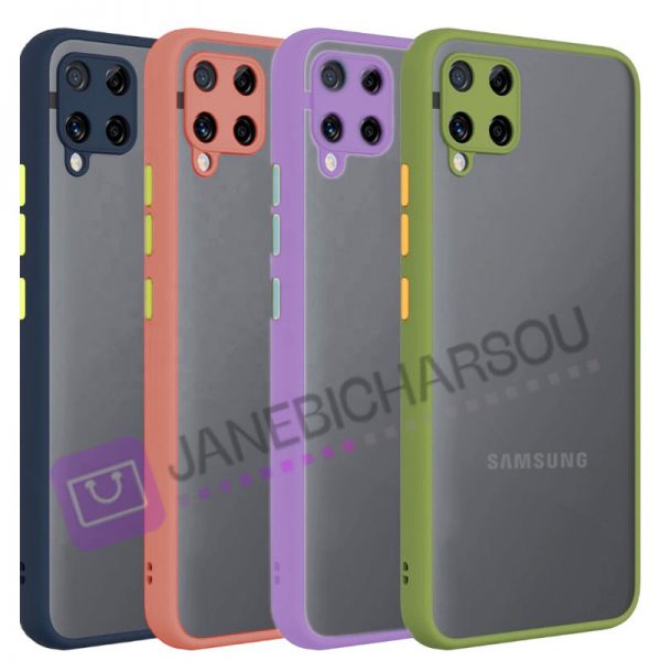 قاب پشت مات دور رنگی محافظ لنزدار سامسونگ Samsung A42